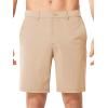 image:imageNORTHYARD Mens Golf Shorts with 6 Pockets 9 Stretch Work Dress Shorts Casual Flat Front Hybrid Short Quick Dry LightweightLightkhaki