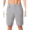 image:imageNORTHYARD Mens Hiking Cargo Shorts 9 Lightweight Outdoor Summer Shorts Quick Dry with 4 Pockets for Tactical Fishing TravelLight Grey