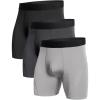 image:imageNORTHYARD Mens Athletic Underwear 3 Pack Breathable Activewear Undershorts Highperformance Boxer Briefs 4way StretchBlackDarkgreyLightgrey