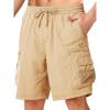 image:imageNORTHYARD Mens Cargo Hiking Shorts 9 Lightweight Quick Dry Athletic Shorts Outdoor Travel Active Fishing with Multi PocketsKhaki