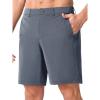 image:imageNORTHYARD Mens Golf Shorts with 6 Pockets 9 Stretch Work Dress Shorts Casual Flat Front Hybrid Short Quick Dry LightweightCoolgrey