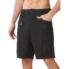 image:imageNORTHYARD Mens Hiking Cargo Shorts 9 Lightweight Outdoor Summer Shorts Quick Dry with 4 Pockets for Tactical Fishing TravelBlack