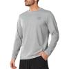 image:imageNORTHYARD Mens UPF 50 Sun Protection Shirts Long Sleeve Fishing Rash Guard UV SPF Outdoor Hiking Swimming TShirt Quick DryLightheather