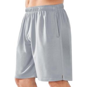 image:imageNORTHYARD Mens 10 Athletic Shorts Basketball Workout Gym Lightweight Quick Dry Shorts with Mesh amp Zip PocketsLightgrey