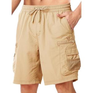 image:imageNORTHYARD Mens Cargo Hiking Shorts 9 Lightweight Quick Dry Athletic Shorts Outdoor Travel Active Fishing with Multi PocketsKhaki