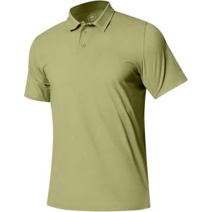 image:imageNORTHYARD Mens Golf Polo Shirt Short Sleeve Casual Work Activewear Performance T Shirts for Men Moisture Wicking Quick DryLight Green