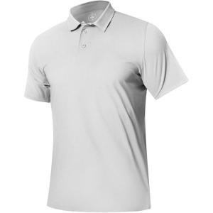 image:imageNORTHYARD Mens Golf Polo Shirt Short Sleeve Casual Work Activewear Performance T Shirts for Men Moisture Wicking Quick DryLight Grey