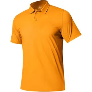 image:imageNORTHYARD Mens Golf Polo Shirt Short Sleeve Casual Work Activewear Performance T Shirts for Men Moisture Wicking Quick DryOrange