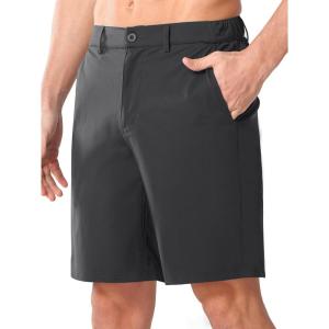 image:imageNORTHYARD Mens Golf Shorts with 6 Pockets 9 Stretch Work Dress Shorts Casual Flat Front Hybrid Short Quick Dry LightweightDarkgrey