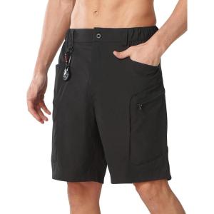 image:imageNORTHYARD Mens Hiking Cargo Shorts 9 Lightweight Outdoor Summer Shorts Quick Dry with 4 Pockets for Tactical Fishing TravelBlack