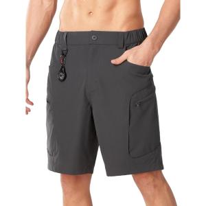 image:imageNORTHYARD Mens Hiking Cargo Shorts 9 Lightweight Outdoor Summer Shorts Quick Dry with 4 Pockets for Tactical Fishing TravelDark Grey