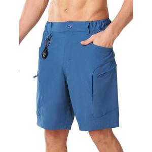 image:imageNORTHYARD Mens Hiking Cargo Shorts 9 Lightweight Outdoor Summer Shorts Quick Dry with 4 Pockets for Tactical Fishing TravelFederal Blue