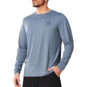 image:imageNORTHYARD Mens UPF 50 Sun Protection Shirts Long Sleeve Fishing Rash Guard UV SPF Outdoor Hiking Swimming TShirt Quick DryBlueheather