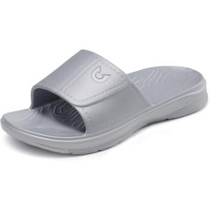 image:imageNORTHYARD Slippers for Women and Men Non Slip Quick Drying Shower Bathroom Pillow Slide Sandals Summer Comfort Beach ShoesGrey