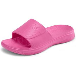 image:imageNORTHYARD Slippers for Women and Men Non Slip Quick Drying Shower Bathroom Pillow Slide Sandals Summer Comfort Beach ShoesHotpink