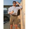 image:imageNORTHYARD Mens Golf Hybrid Shorts Stretch Work Dress Short 9 Lightweight Quick Dry Casual Summer Shorts with 6 PocketsDarkkhaki