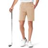 image:imageNORTHYARD Mens Golf Hybrid Shorts Stretch Work Dress Short 9 Lightweight Quick Dry Casual Summer Shorts with 6 PocketsLightkhaki