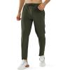 image:imageNORTHYARD Mens Joggers Athletic Workout Track Pants Running Gym Training Sweatpants with Zipper Pockets Open HemArmygreen