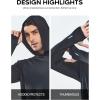 image:imageNORTHYARD Mens Sun Protection Shirt UPF 50 Hoodie Long Sleeve Fishing Swim Rash Guard Shirts UV SPF Lightweight RunningBlack