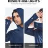 image:imageNORTHYARD Mens Sun Protection Shirt UPF 50 Hoodie Long Sleeve Fishing Swim Rash Guard Shirts UV SPF Lightweight RunningDarkblue