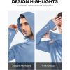 image:imageNORTHYARD Mens Sun Protection Shirt UPF 50 Hoodie Long Sleeve Fishing Swim Rash Guard Shirts UV SPF Lightweight RunningFederalblue