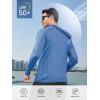 image:imageNORTHYARD Mens Sun Protection Shirt UPF 50 Hoodie Long Sleeve Fishing Swim Rash Guard Shirts UV SPF Lightweight RunningGreyblue
