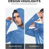 image:imageNORTHYARD Mens Sun Protection Shirt UPF 50 Hoodie Long Sleeve Fishing Swim Rash Guard Shirts UV SPF Lightweight RunningGreyblue