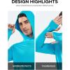 image:imageNORTHYARD Mens Sun Protection Shirt UPF 50 Hoodie Long Sleeve Fishing Swim Rash Guard Shirts UV SPF Lightweight RunningLakeblue