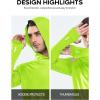 image:imageNORTHYARD Mens Sun Protection Shirt UPF 50 Hoodie Long Sleeve Fishing Swim Rash Guard Shirts UV SPF Lightweight RunningNeongreen