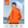 image:imageNORTHYARD Mens Sun Protection Shirt UPF 50 Hoodie Long Sleeve Fishing Swim Rash Guard Shirts UV SPF Lightweight RunningOrange