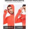 image:imageNORTHYARD Mens Sun Protection Shirt UPF 50 Hoodie Long Sleeve Fishing Swim Rash Guard Shirts UV SPF Lightweight RunningRed