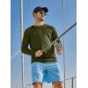 image:imageNORTHYARD Mens Swim Shirts Sun Protection Long Sleeve Beach Rash Guard UPF 50 SPF UV Fishing TShirt Quick Dry LightweightArmygreen