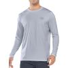 image:imageNORTHYARD Mens Swim Shirts Sun Protection Long Sleeve Beach Rash Guard UPF 50 SPF UV Fishing TShirt Quick Dry LightweightLightgrey