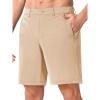 image:imageNORTHYARD Mens Golf Hybrid Shorts Stretch Work Dress Short 9 Lightweight Quick Dry Casual Summer Shorts with 6 PocketsLightkhaki