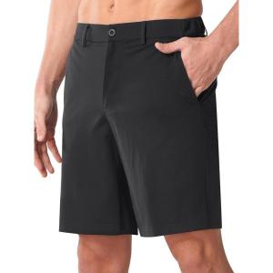 image:imageNORTHYARD Mens Golf Hybrid Shorts Stretch Work Dress Short 9 Lightweight Quick Dry Casual Summer Shorts with 6 PocketsBlack