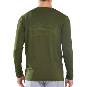 image:imageNORTHYARD Mens Swim Shirts Sun Protection Long Sleeve Beach Rash Guard UPF 50 SPF UV Fishing TShirt Quick Dry LightweightArmygreen