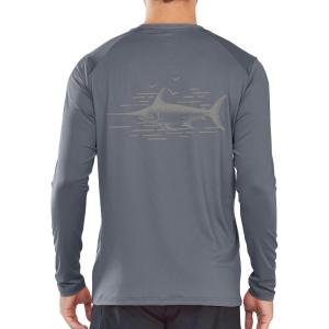 image:imageNORTHYARD Mens Swim Shirts Sun Protection Long Sleeve Beach Rash Guard UPF 50 SPF UV Fishing TShirt Quick Dry LightweightCloud