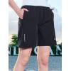 image:imageNORTHYARD Womens Athletic Hiking Shorts Quick Dry Active Running Lightweight Shorts for Gym Workout with 3 Zipper PocketsBlack