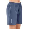image:imageNORTHYARD Womens Athletic Hiking Shorts Quick Dry Active Running Lightweight Shorts for Gym Workout with 3 Zipper PocketsFederalblue