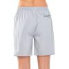 image:imageNORTHYARD Womens Athletic Hiking Shorts Quick Dry Active Running Lightweight Shorts for Gym Workout with 3 Zipper PocketsLightgrey