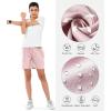 image:imageNORTHYARD Womens Athletic Hiking Shorts Quick Dry Active Running Lightweight Shorts for Gym Workout with 3 Zipper PocketsRosy
