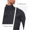 image:imageNORTHYARD Mens Quarter Zip Pullover Athletic Running 14 Zip Long Sleeve Pullovers Quick Dry Lightweight Tennis Gym ShirtsBlack