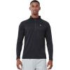 image:imageNORTHYARD Mens Quarter Zip Pullover Athletic Running 14 Zip Long Sleeve Pullovers Quick Dry Lightweight Tennis Gym ShirtsBlack