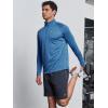image:imageNORTHYARD Mens Quarter Zip Pullover Athletic Running 14 Zip Long Sleeve Pullovers Quick Dry Lightweight Tennis Gym ShirtsBlueheather