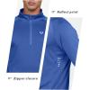 image:imageNORTHYARD Mens Quarter Zip Pullover Athletic Running 14 Zip Long Sleeve Pullovers Quick Dry Lightweight Tennis Gym ShirtsDarkblue