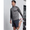 image:imageNORTHYARD Mens Quarter Zip Pullover Athletic Running 14 Zip Long Sleeve Pullovers Quick Dry Lightweight Tennis Gym ShirtsGreyheather