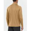 image:imageNORTHYARD Mens Quarter Zip Pullover Athletic Running 14 Zip Long Sleeve Pullovers Quick Dry Lightweight Tennis Gym ShirtsKhaki