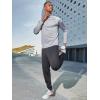 image:imageNORTHYARD Mens Quarter Zip Pullover Athletic Running 14 Zip Long Sleeve Pullovers Quick Dry Lightweight Tennis Gym ShirtsLightgrey