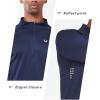 image:imageNORTHYARD Mens Quarter Zip Pullover Athletic Running 14 Zip Long Sleeve Pullovers Quick Dry Lightweight Tennis Gym ShirtsNavy
