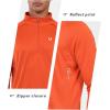 image:imageNORTHYARD Mens Quarter Zip Pullover Athletic Running 14 Zip Long Sleeve Pullovers Quick Dry Lightweight Tennis Gym ShirtsOrange